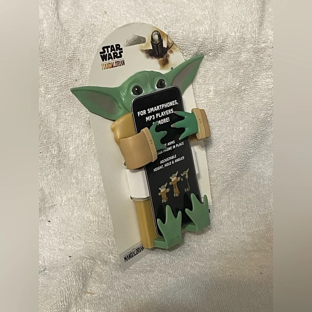 Star Wars Mandalorian Baby Yoda Flexi Phone Holder Stand 4 phone MP3 Disney